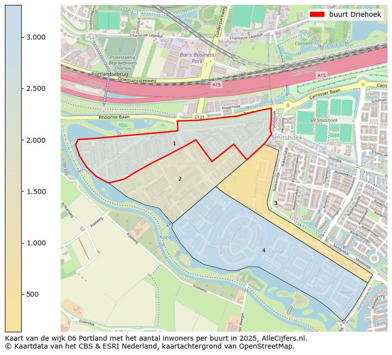 Afbeelding van de buurt Driehoek op de kaart.