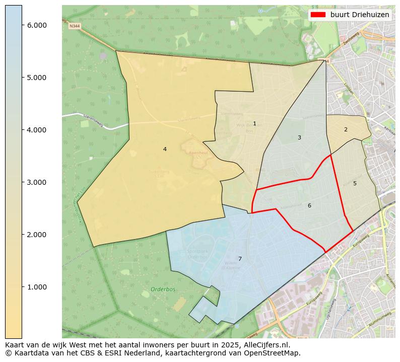 Afbeelding van de buurt Driehuizen op de kaart.