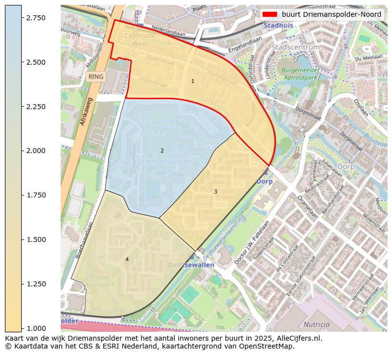 Afbeelding van de buurt Driemanspolder-Noord op de kaart.