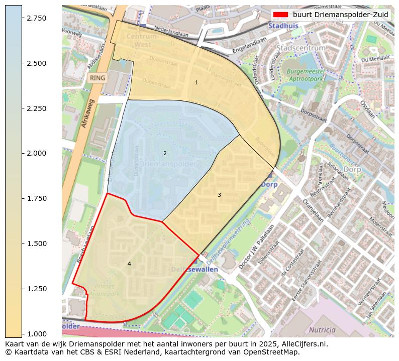 Afbeelding van de buurt Driemanspolder-Zuid op de kaart.