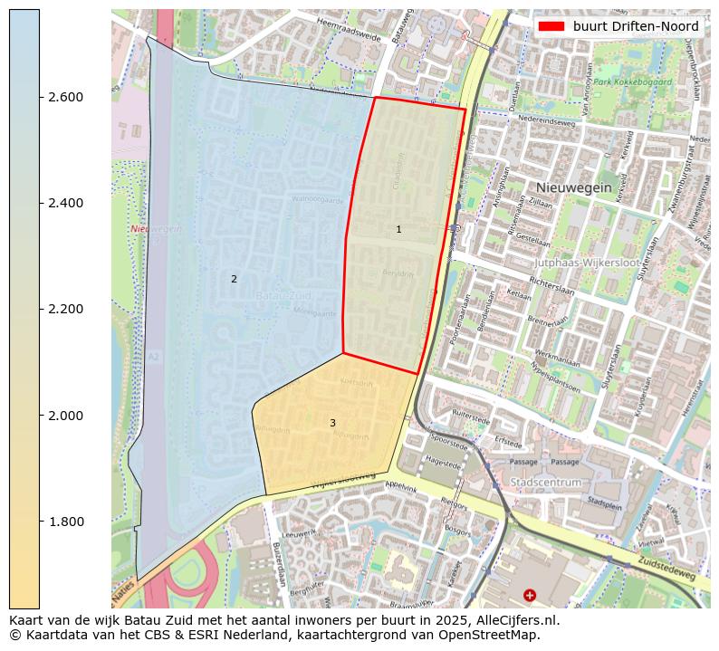 Afbeelding van de buurt Driften-Noord op de kaart.