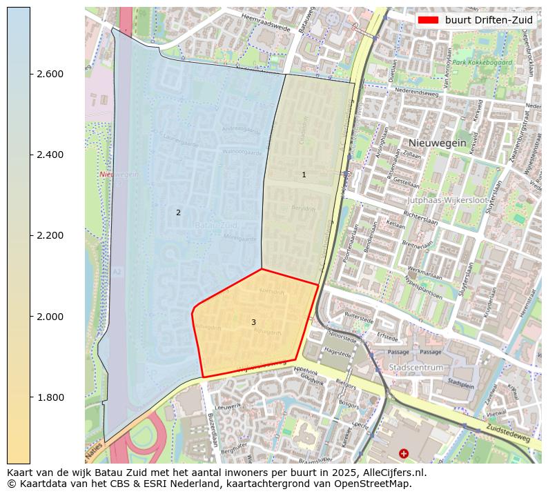 Afbeelding van de buurt Driften-Zuid op de kaart.