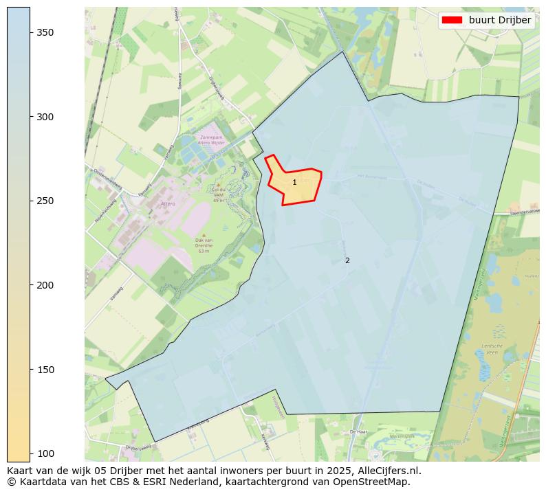 Afbeelding van de buurt Drijber op de kaart.