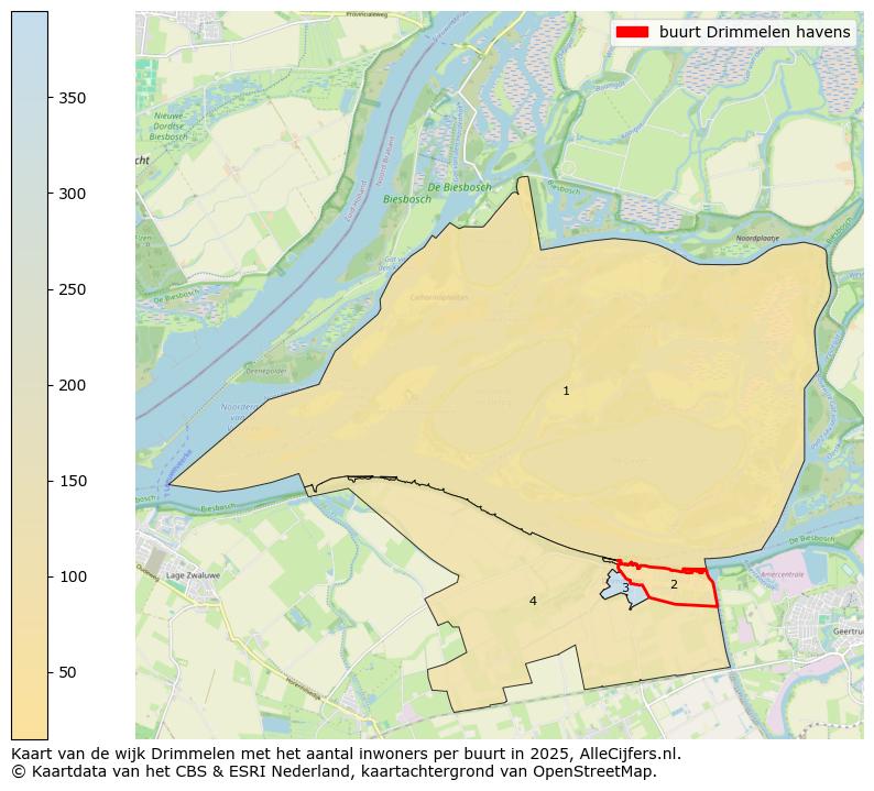 Afbeelding van de buurt Drimmelen havens op de kaart.