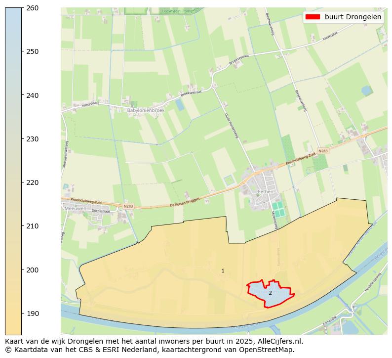 Afbeelding van de buurt Drongelen op de kaart.