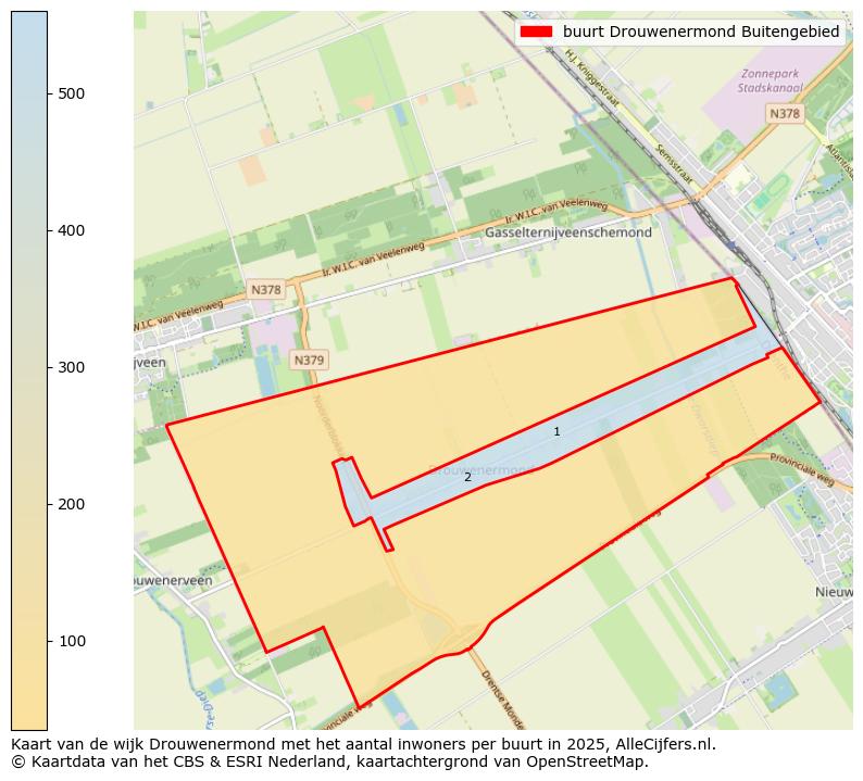 Afbeelding van de buurt Drouwenermond Buitengebied op de kaart.