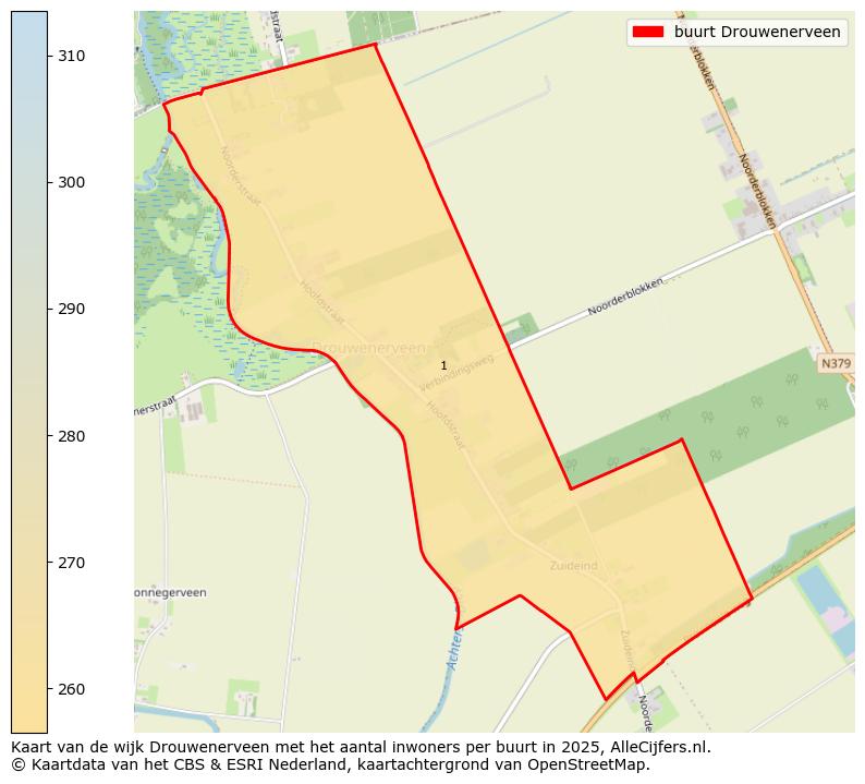 Afbeelding van de buurt Drouwenerveen op de kaart.