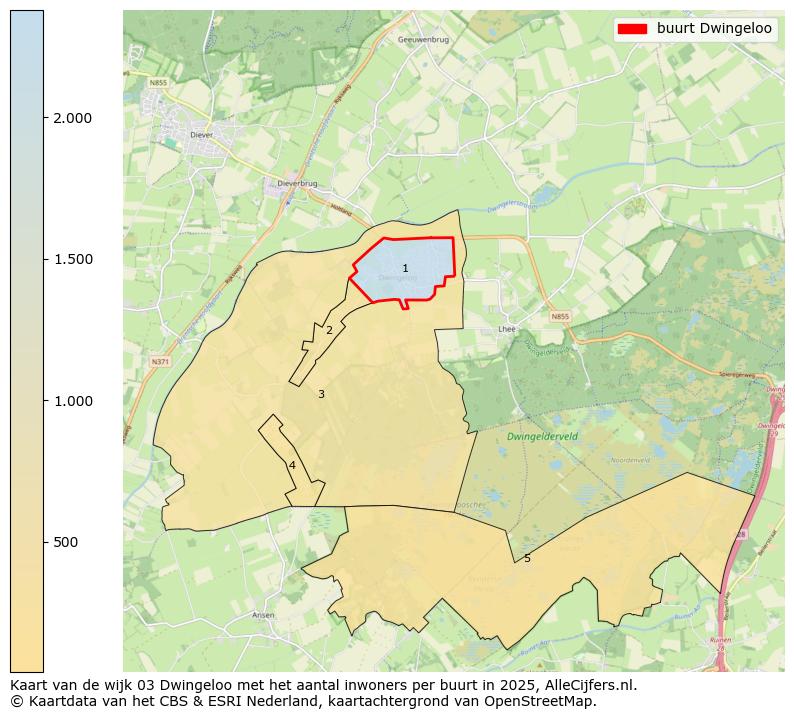 Afbeelding van de buurt Dwingeloo op de kaart.