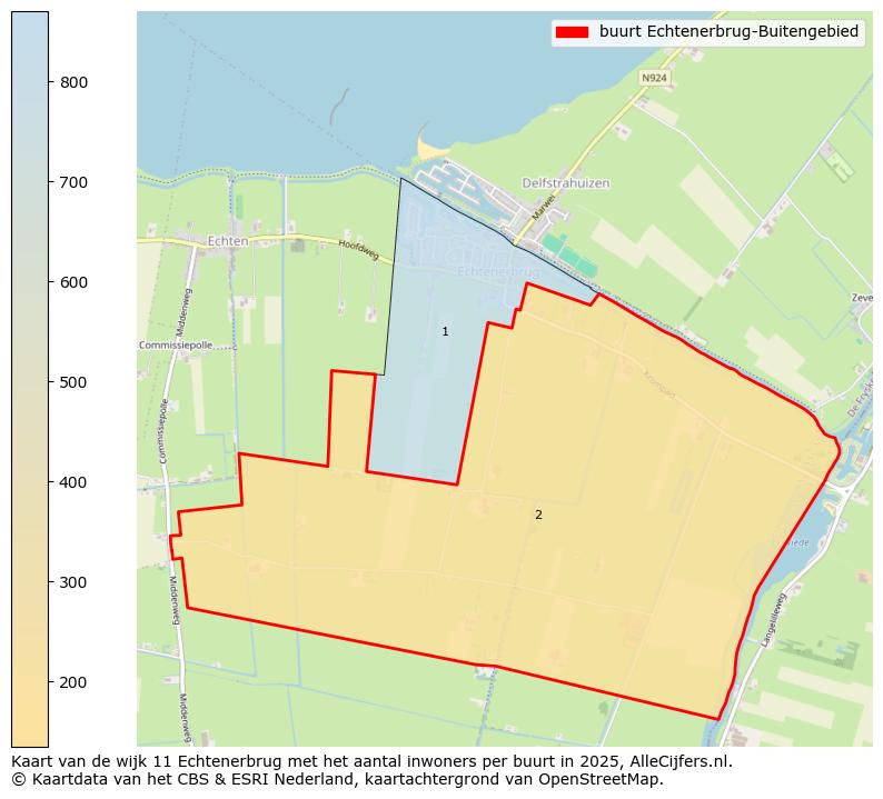 Afbeelding van de buurt Echtenerbrug-Buitengebied op de kaart.