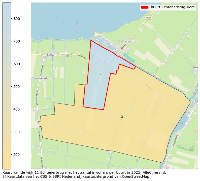 Afbeelding van de buurt Echtenerbrug-Kom op de kaart.