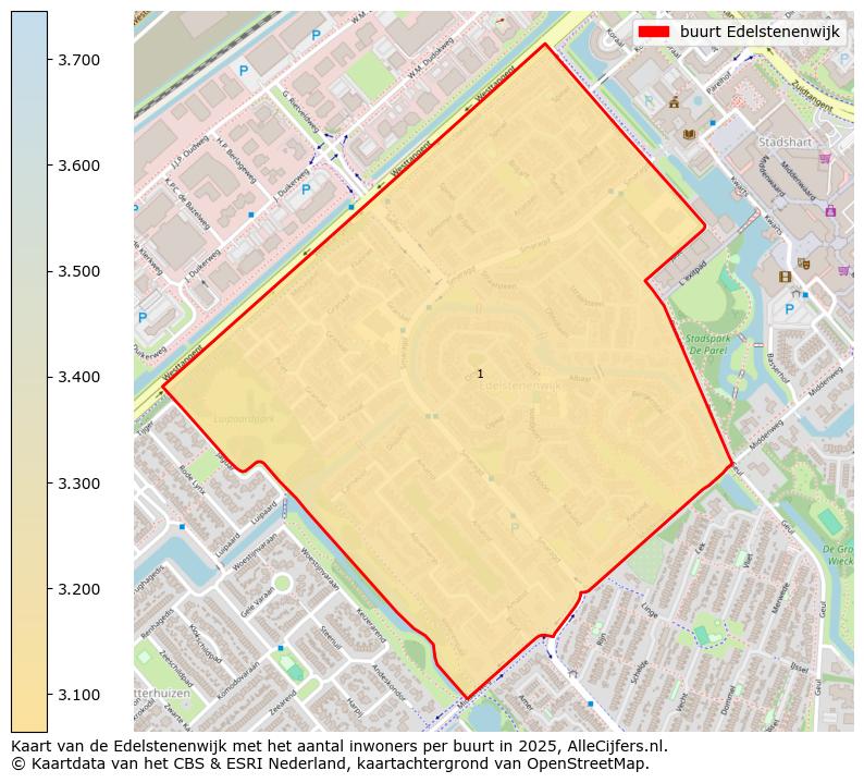 Afbeelding van de buurt Edelstenenwijk op de kaart.