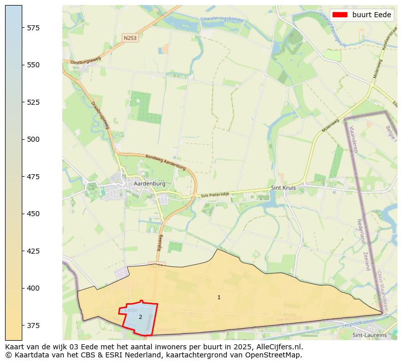 Afbeelding van de buurt Eede op de kaart.