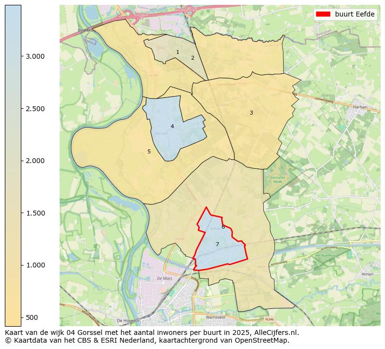 Afbeelding van de buurt Eefde op de kaart.