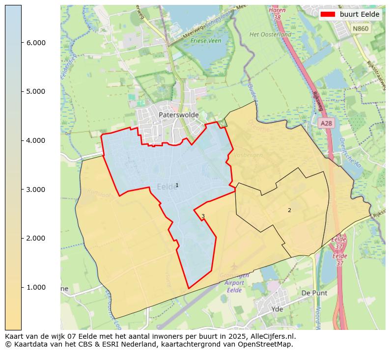 Afbeelding van de buurt Eelde op de kaart.