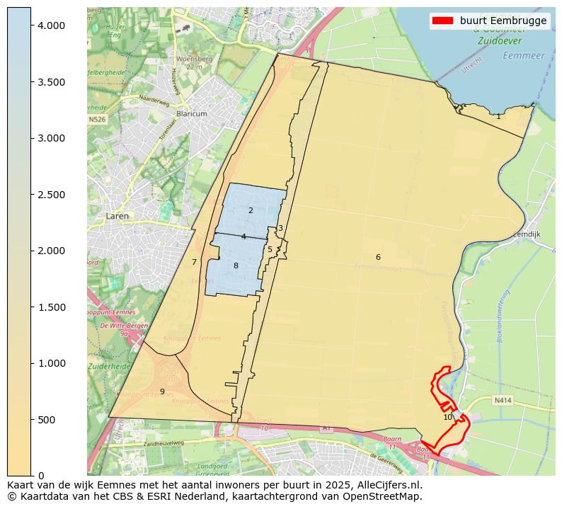 Afbeelding van de buurt Eembrugge op de kaart.