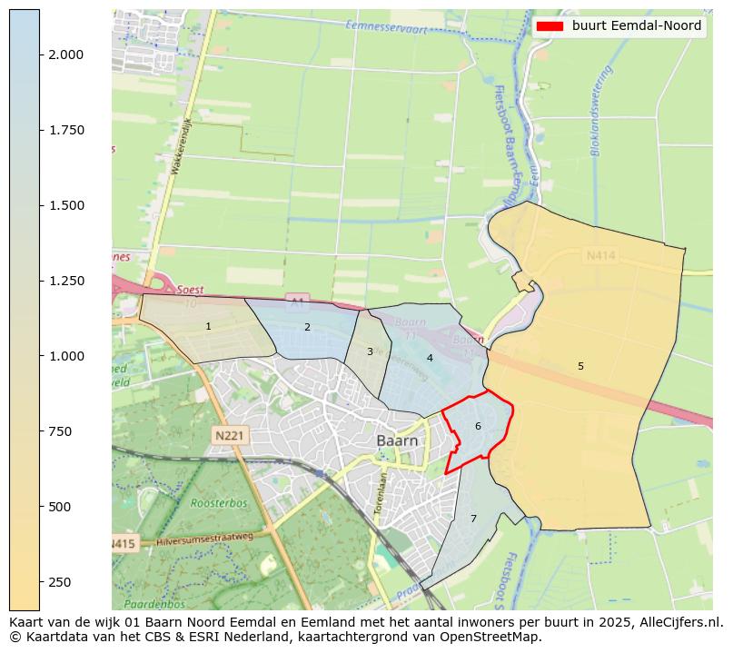 Afbeelding van de buurt Eemdal-Noord op de kaart.
