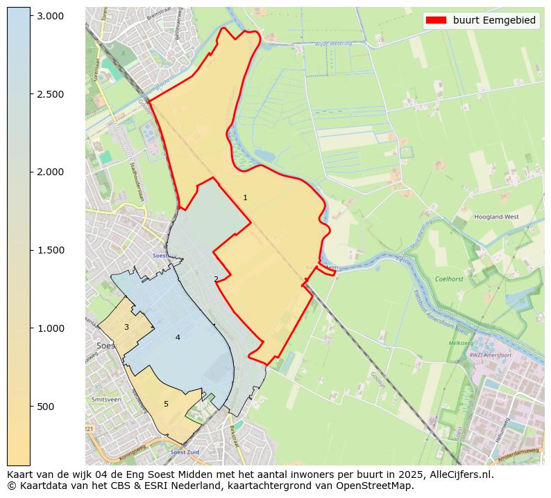 Afbeelding van de buurt Eemgebied op de kaart.