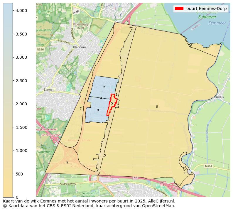 Afbeelding van de buurt Eemnes-Dorp op de kaart.