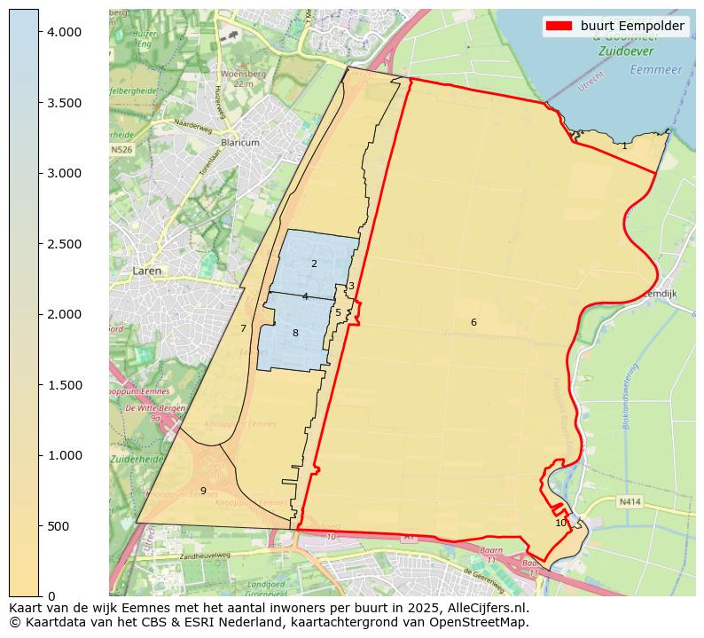 Afbeelding van de buurt Eempolder op de kaart.
