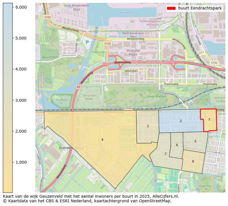 Afbeelding van de buurt Eendrachtspark op de kaart.