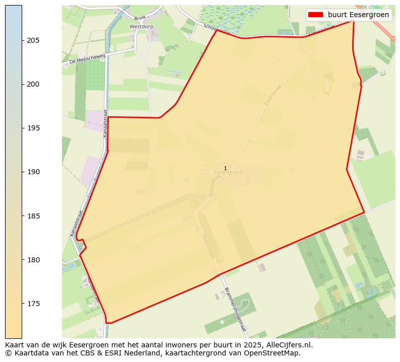 Afbeelding van de buurt Eesergroen op de kaart.