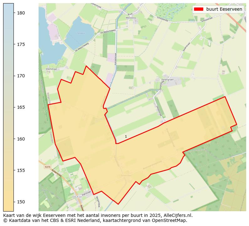 Afbeelding van de buurt Eeserveen op de kaart.