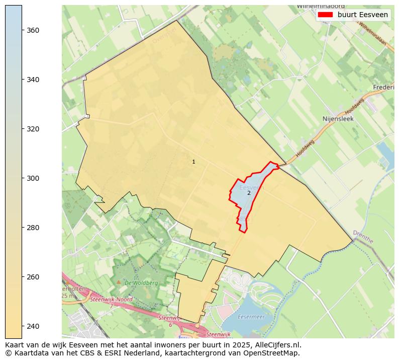 Afbeelding van de buurt Eesveen op de kaart.