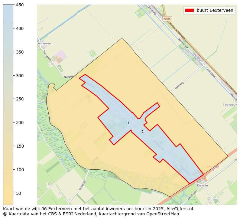 Afbeelding van de buurt Eexterveen op de kaart.
