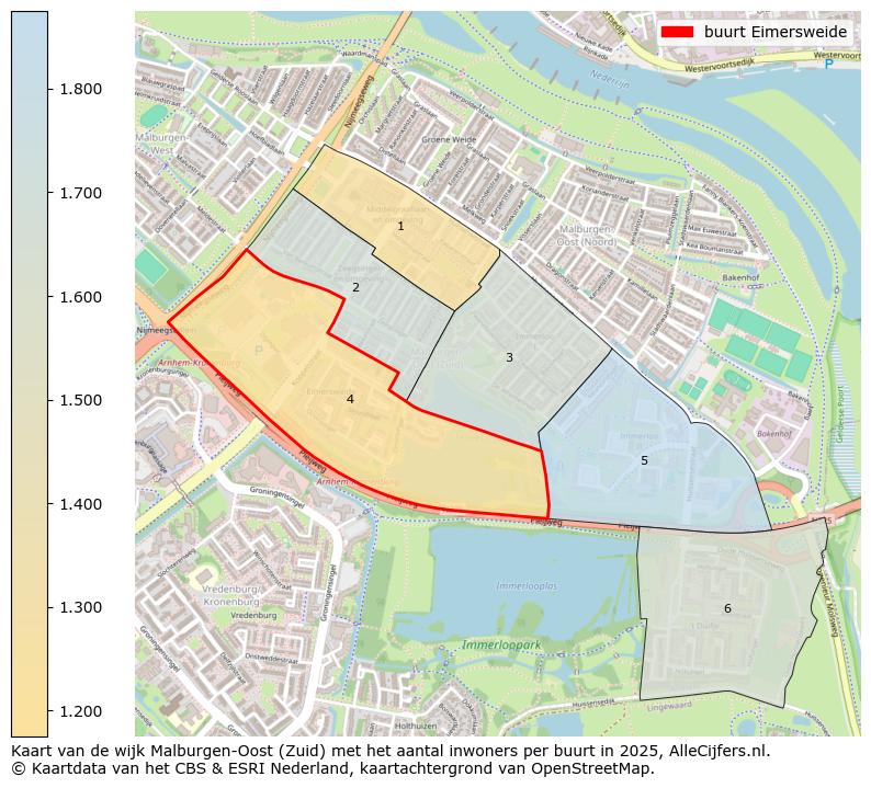 Afbeelding van de buurt Eimersweide op de kaart.