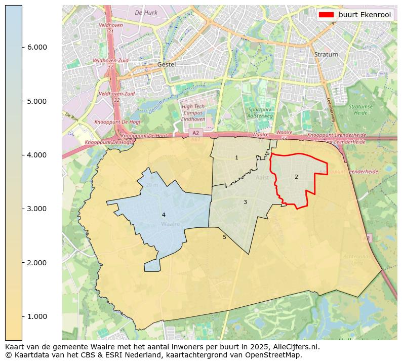 Afbeelding van de buurt Ekenrooi op de kaart.