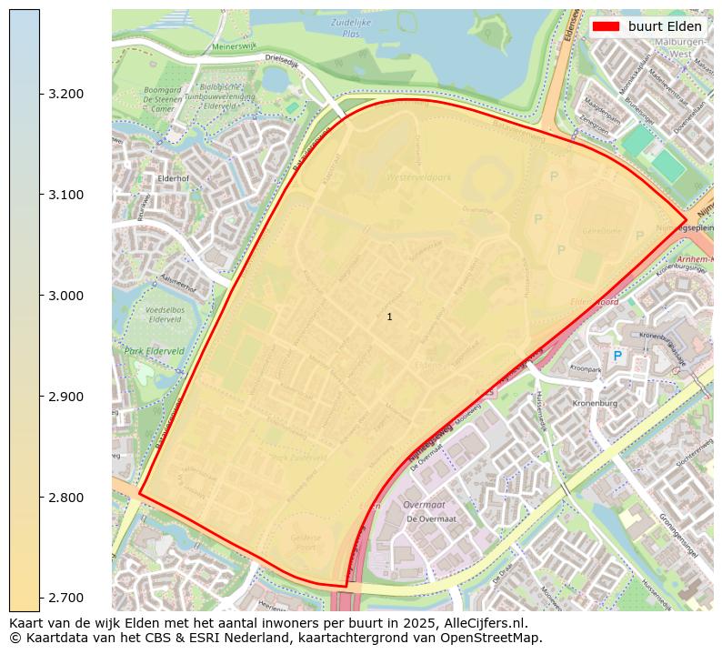 Afbeelding van de buurt Elden op de kaart.