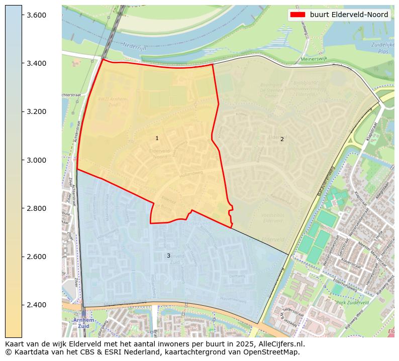 Afbeelding van de buurt Elderveld-Noord op de kaart.
