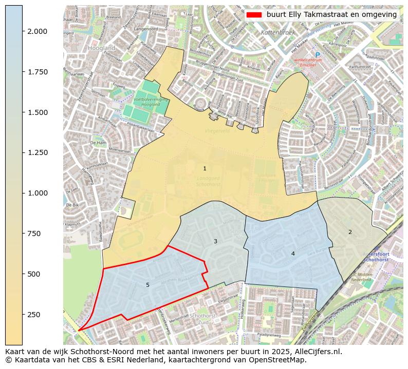 Afbeelding van de buurt Elly Takmastraat en omgeving op de kaart.