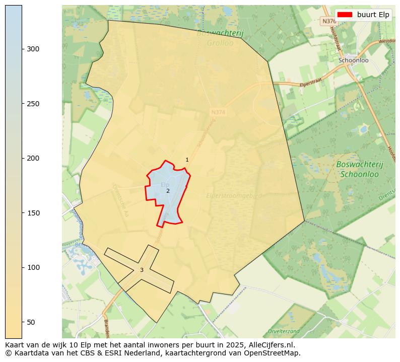 Afbeelding van de buurt Elp op de kaart.