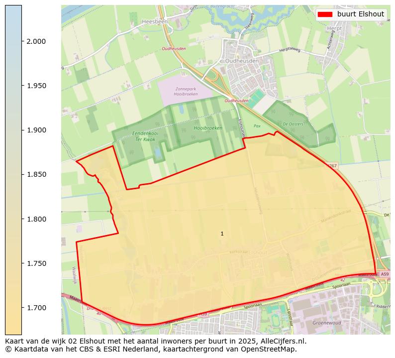 Afbeelding van de buurt Elshout op de kaart.