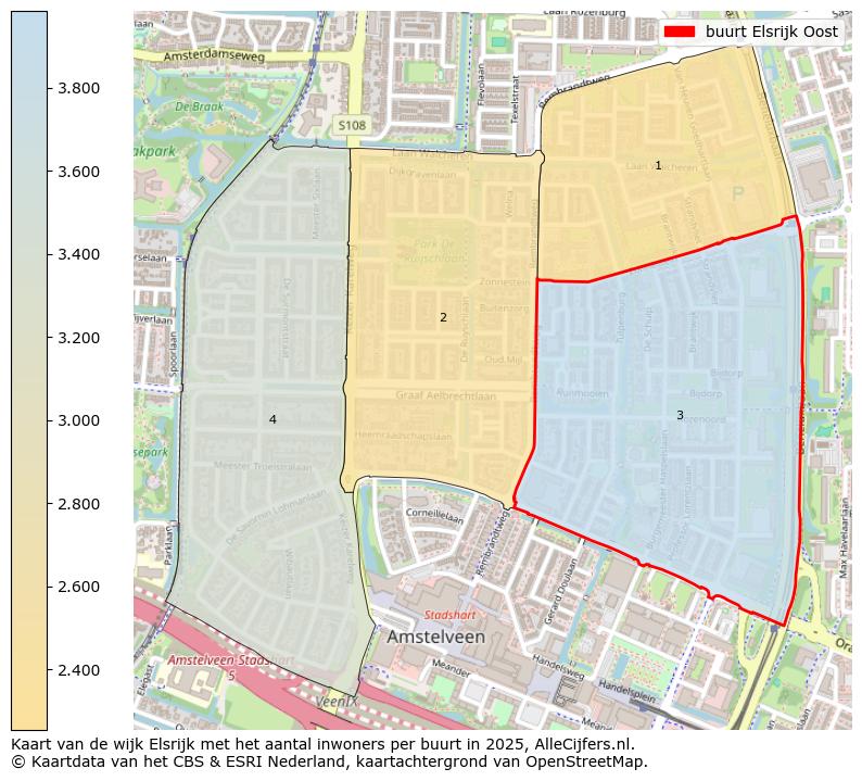 Afbeelding van de buurt Elsrijk Oost op de kaart.