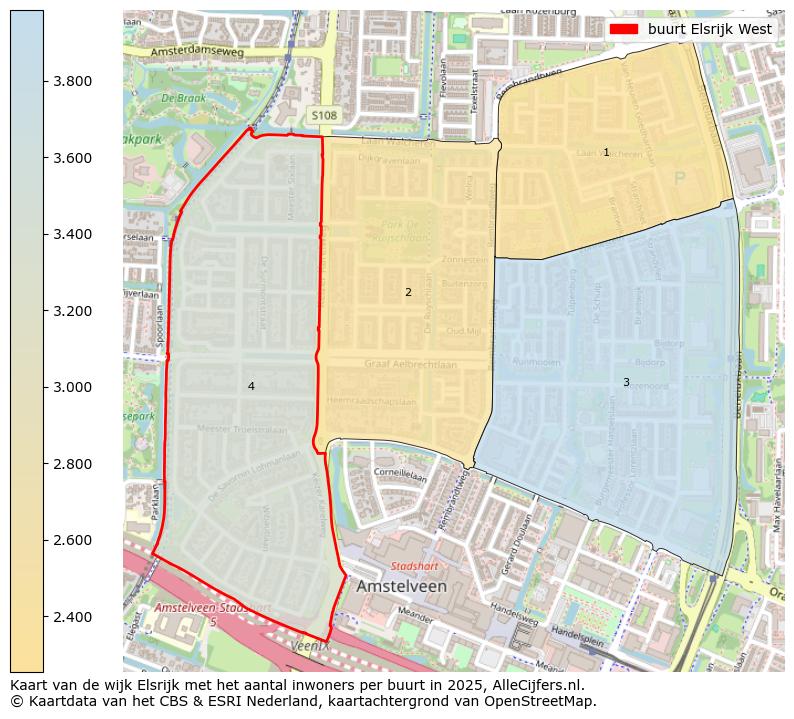 Afbeelding van de buurt Elsrijk West op de kaart.