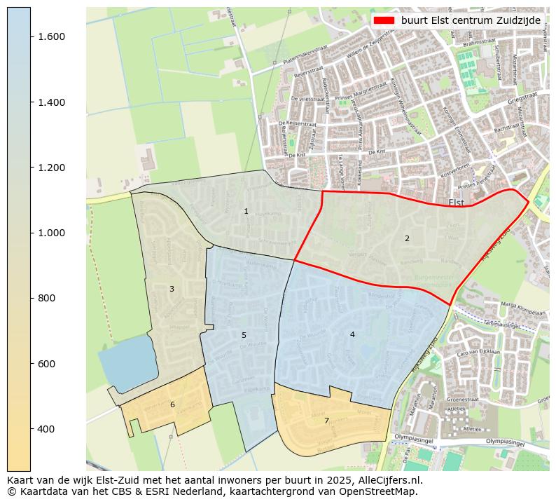 Afbeelding van de buurt Elst centrum Zuidzijde op de kaart.