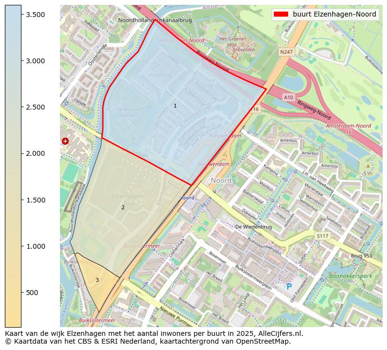 Afbeelding van de buurt Elzenhagen-Noord op de kaart.