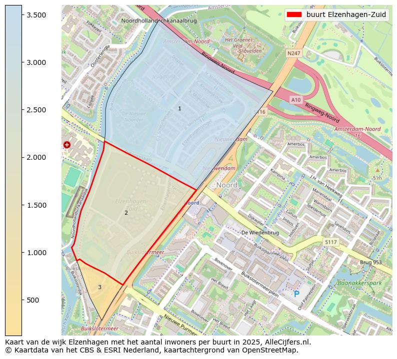 Afbeelding van de buurt Elzenhagen-Zuid op de kaart.