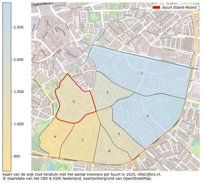 Afbeelding van de buurt Elzent-Noord op de kaart.