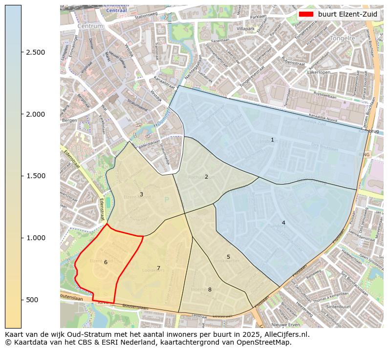 Afbeelding van de buurt Elzent-Zuid op de kaart.