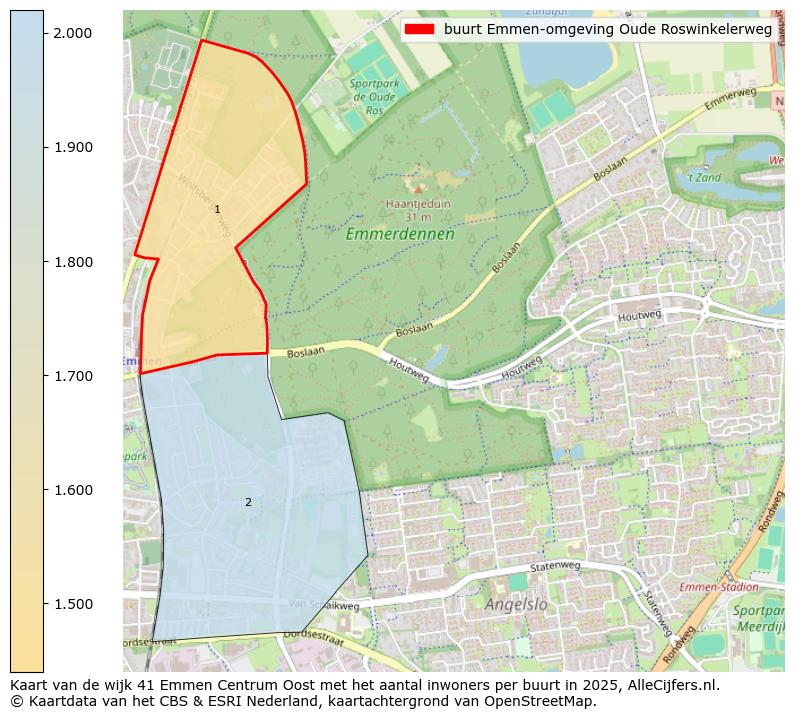 Afbeelding van de buurt Emmen-omgeving Oude Roswinkelerweg op de kaart.
