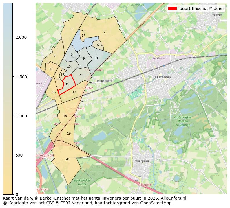 Afbeelding van de buurt Enschot Midden op de kaart.