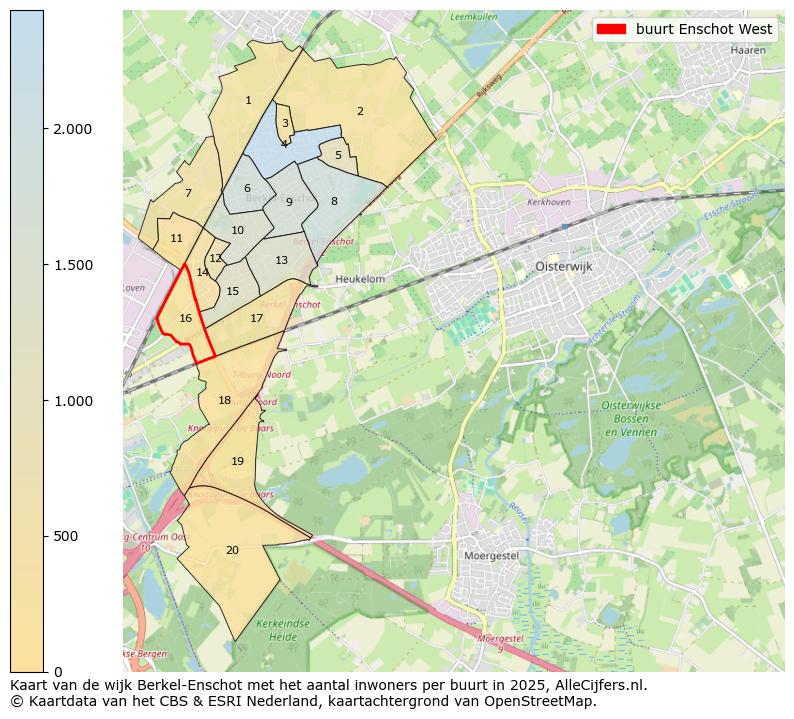 Afbeelding van de buurt Enschot West op de kaart.