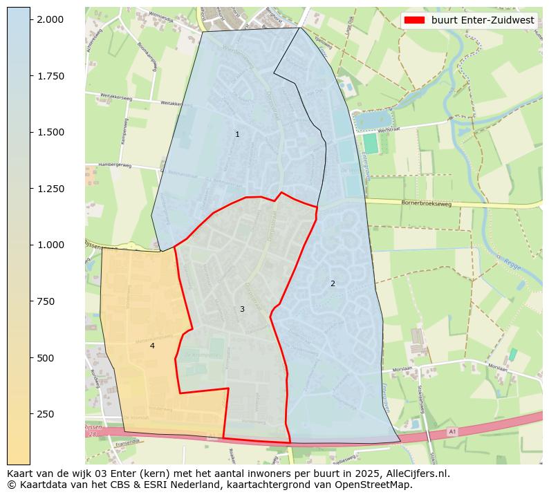 Afbeelding van de buurt Enter-Zuidwest op de kaart.