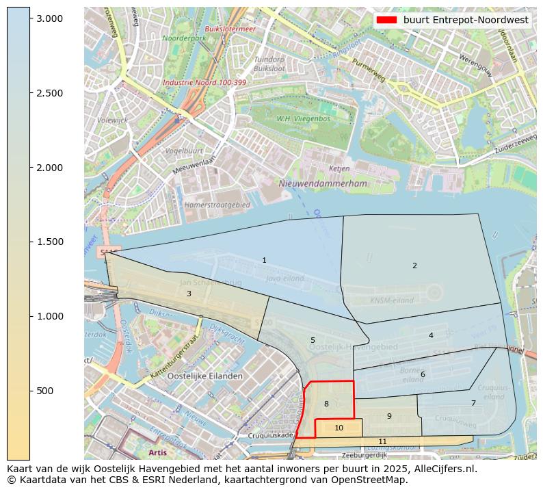 Afbeelding van de buurt Entrepot-Noordwest op de kaart.