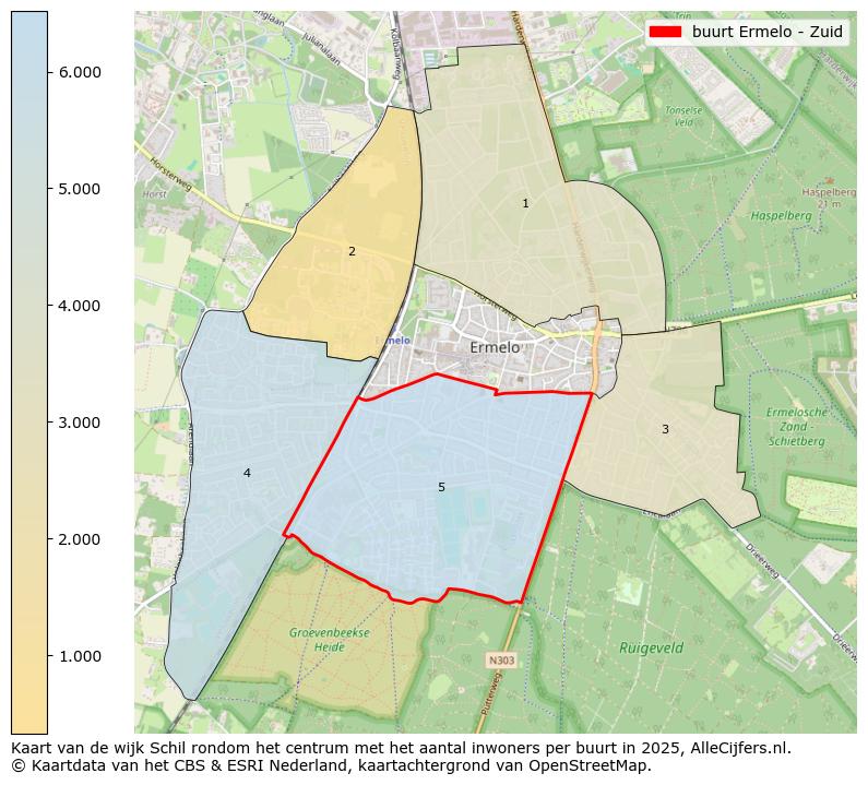 Afbeelding van de buurt Ermelo - Zuid op de kaart.