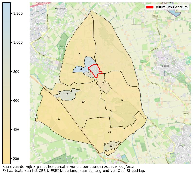Afbeelding van de buurt Erp Centrum op de kaart.