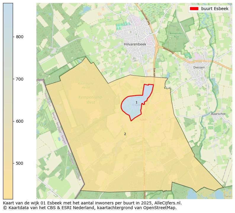 Afbeelding van de buurt Esbeek op de kaart.